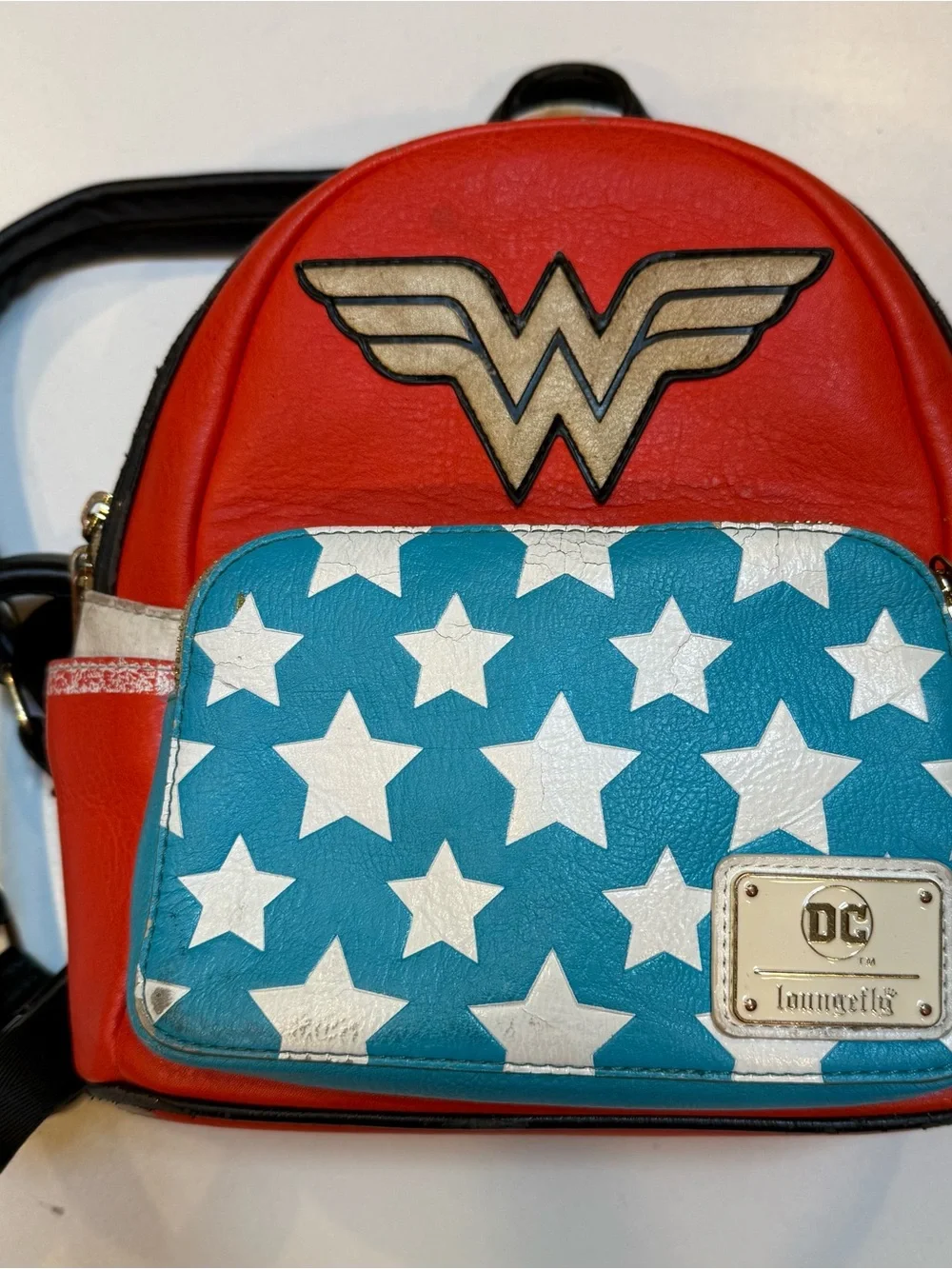 Loungefly Wonder Woman Mini Backpack - Red, Blue & White